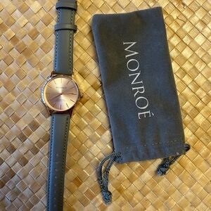 Monroe Gray and Rose Gold Watch
